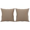 vidaXL Perne decorative, 2 buc., cappuccino, 40x40 cm, piele ecologică