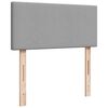 vidaXL Pat box spring cu saltea, gri deschis, 90x190 cm, textil