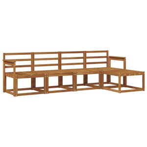 vidaXL Set de canapele de exterior 5 pcs natural Lemn Solid de Acacia
