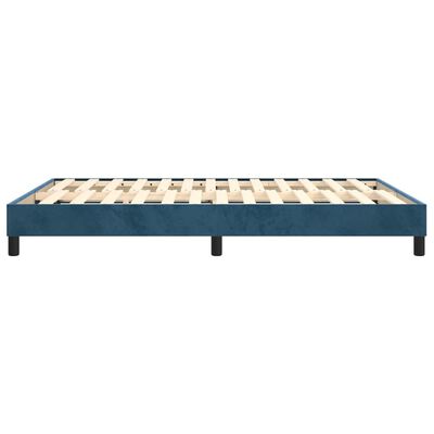 vidaXL Cadru de pat, albastru închis, 140x190 cm, catifea