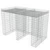 vidaXL Perete gabion pentru pubelă, 190x100x130 cm, oțel galvanizat
