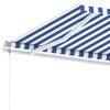 vidaXL Copertină autonomă retractabilă automat albastru&alb 400x300 cm