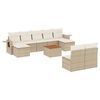 vidaXL Set canapele de grădină cu perne, 10 piese, bej, poliratan