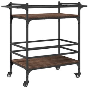 vidaXL Cărucior de bucătărie, stejar maro 82x40x78,5 cm lemn prelucrat