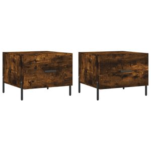 vidaXL Măsuțe de cafea 2 buc. stejar fumuriu 50x50x40 cm lemn compozit