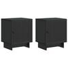 vidaXL Dulap de noapte 2 pcs Negru 43 x 34,5 x 50 cm Lemn prelucrat