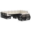 vidaXL Set de canapele pentru grădină 13 buc. Negru și Alb crem