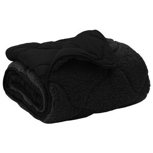 vidaXL Duvet de iarnă 135 x 200 cm Iarnă Negru Respirabil