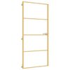 vidaXL Ușă interioară Slim auriu 93x201,5cm sticlă securizată/aluminiu