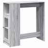 vidaXL Masă bar cu rafturi, gri sonoma, 101x40x103,5 cm lemn prelucrat