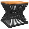 vidaXL Măsuță cafea bază din s&acirc;rmă negru 38x38x38 cm lemn masiv acacia