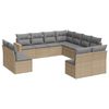 vidaXL Set canapele de grădină cu perne, 11 piese, bej, poliratan