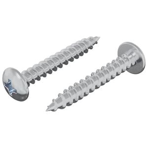 vidaXL Șurub din Lemn 2 buc. Argintiu M4 x 28 mm Fier