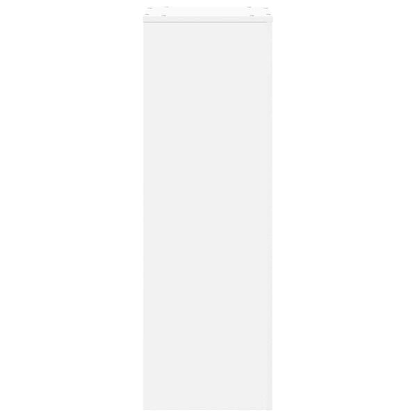 vidaXL Suport de plante, alb, 33x33x100 cm, lemn prelucrat