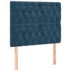 vidaXL Tăblie de pat albastru &icirc;nchis 90x7x118/128 cm catifea