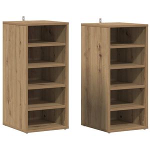 vidaXL Pantofare 2 buc. stejar artizanal, 32x35x70 cm, lemn prelucrat