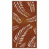 vidaXL Decorație perete de grădină 105x55 cm design frunze oțel Corten