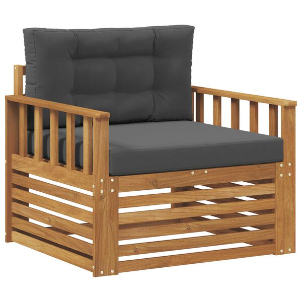 vidaXL Set de canapele de exterior Lemn de acacia solid și poliester