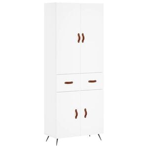vidaXL Dulap &icirc;nalt, alb, 69,5x34x180 cm, lemn compozit