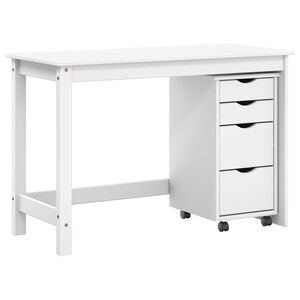 vidaXL Set birou și cabinet mobil MOSS 2 buc. Alb