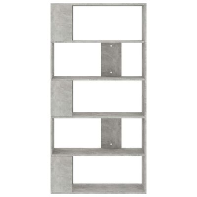 vidaXL Bibliotecă/Separator cameră, gri beton, 80 x 24 x 159 cm, PAL