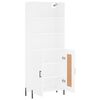 vidaXL Dulap înalt, alb, 69,5x34x180 cm, lemn compozit