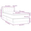 vidaXL Pat box spring cu saltea, gri deschis, 90x220 cm, catifea