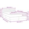 vidaXL Pat box spring cu saltea, gri deschis, 140x220 cm, catifea