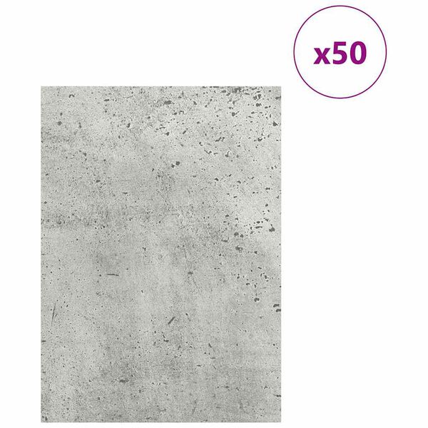 vidaXL Panouri de decor 50 pcs Gri din beton 15 x 21 x 0.27 cm