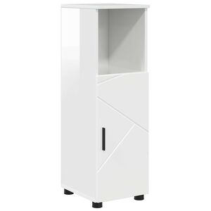 vidaXL Dulap de Baie Alb lucios 30 x 35 x 95 cm Lemn prelucrat, Metal
