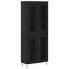 vidaXL Bufet Stejar Negru 69,5 x 34 x 90 cm Lemn prelucrat