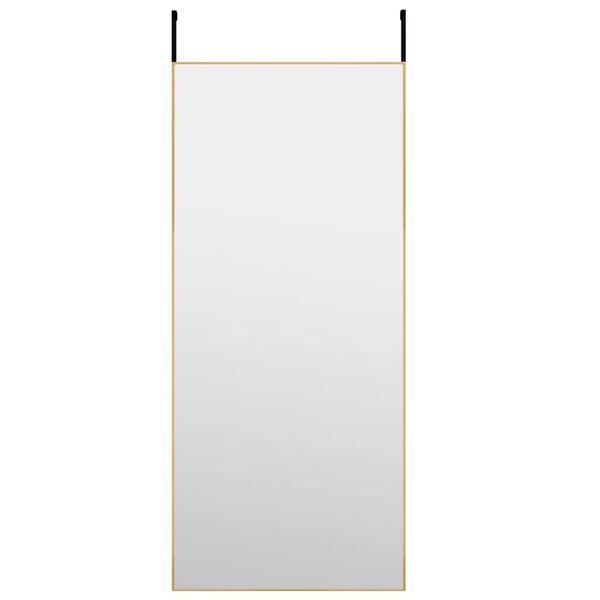 vidaXL Oglindă pentru ușă, auriu, 40x100 cm, sticlă și aluminiu