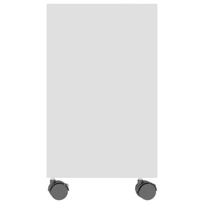 vidaXL Masă laterală, alb, 70x35x55 cm, lemn compozit