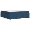 vidaXL Cadru de pat cu saltea albastru 200 x 200 cm țesătură