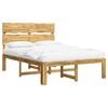 vidaXL Cadru de pat dublu cu spătar ROSTOCK Alb 160 x 200 cm