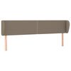 vidaXL Tăblie de pat cu aripioare gri taupe 183x23x78/88 cm textil