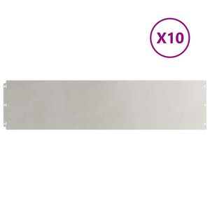 vidaXL Borduri de gazon 10 buc 25x103 cm Oțel inoxidabil