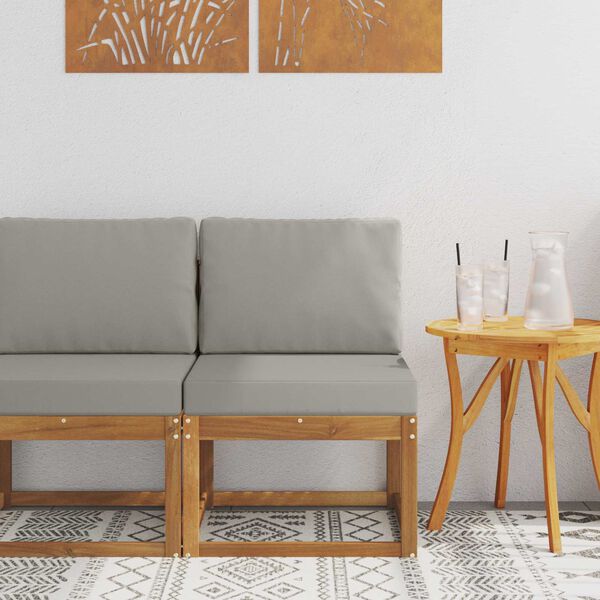 vidaXL Canapea Medie pentru Exterior Lemn Solid de Acacia