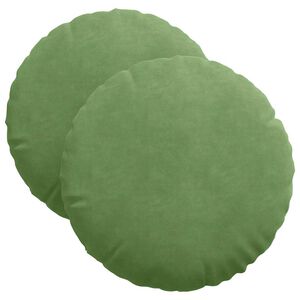 vidaXL Perne de Șezut 2 pcs Verde deschis &Oslash; 40 x 13 cm Catifea
