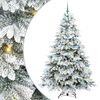 vidaXL Brad de Crăciun artificial cu 300 LED Alb 210 cm PE și PVC