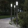 vidaXL St&acirc;lpi iluminatori cu senzor și priză, 3 buc., 110 cm, oțel inoxidabil, IP44