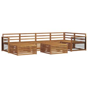 vidaXL Set de canapele de exterior 7 pcs natural Lemn Solid de Acacia