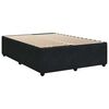 vidaXL Pat box spring cu saltea, negru, 140x200 cm, catifea