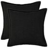 vidaXL Husă pentru pernă 2 pcs HOUTEN Negru 70 x 70 cm Boucl&eacute;