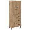 vidaXL Bufet Stejar Artizanal 69,5 x 34 x 180 cm Lemn prelucrat