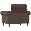 vidaXL Canapea de o persoană, maro, 60 cm, piele ecologică