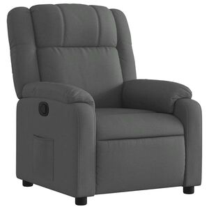 vidaXL Fotoliu rabatabil gri &icirc;nchis, material textil