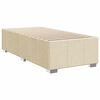 vidaXL Pat box spring cu saltea, crem, 80x200 cm, textil