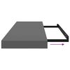 vidaXL Rafturi de perete, 4 buc., gri extralucios, 80x23,5x3,8 cm, MDF