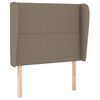vidaXL Tăblie de pat cu aripioare gri taupe 103x23x118/128 cm textil